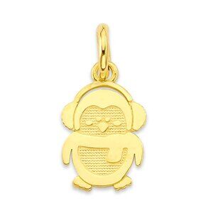 Solid 14k Gold Penguin Charm - Christmas Jewelry Gifts for Her